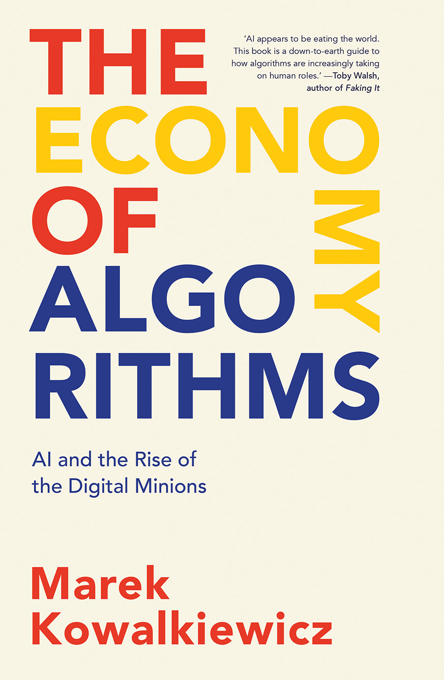 The Economy of Algorithms — AI and the Rise of the Digital Minions, book cover